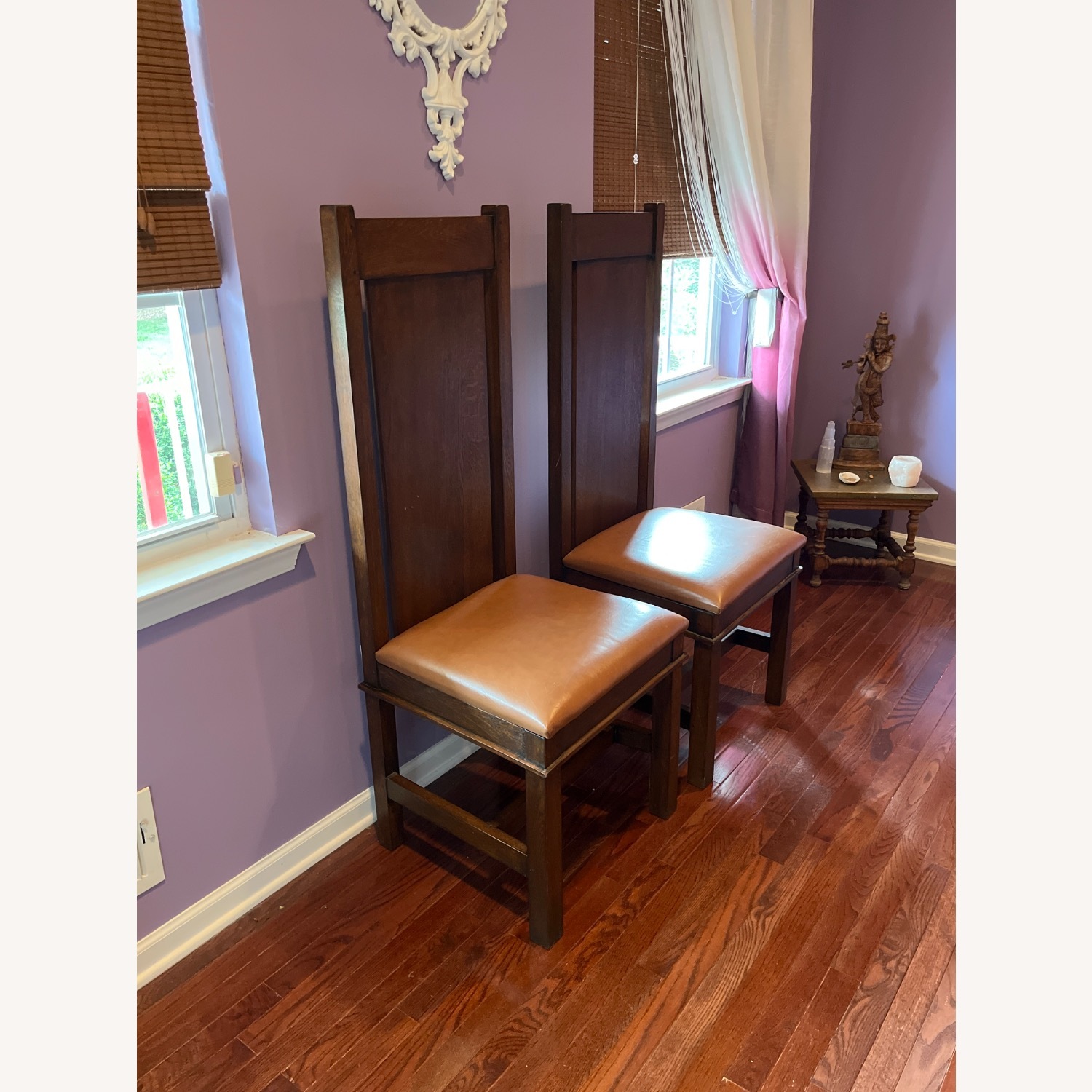 Dark Brown Wood Dining Chairs - image-2