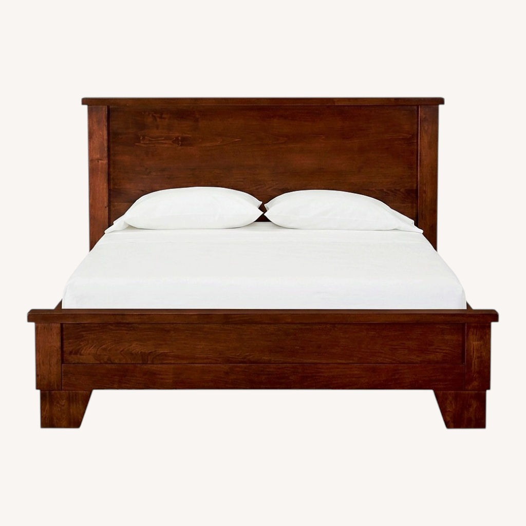 Image of Pottery Barn Dark Brown Wood King Bed