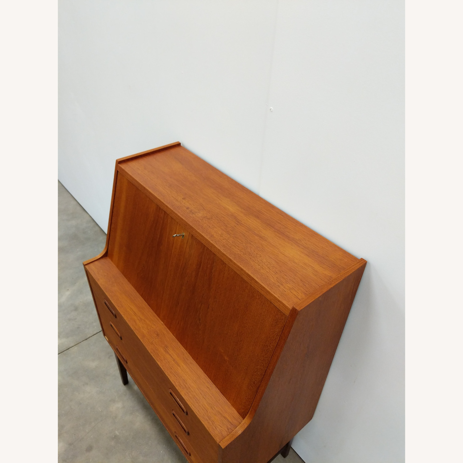 Vintage Mid Century Modern Teak Secretary Desk - image-4