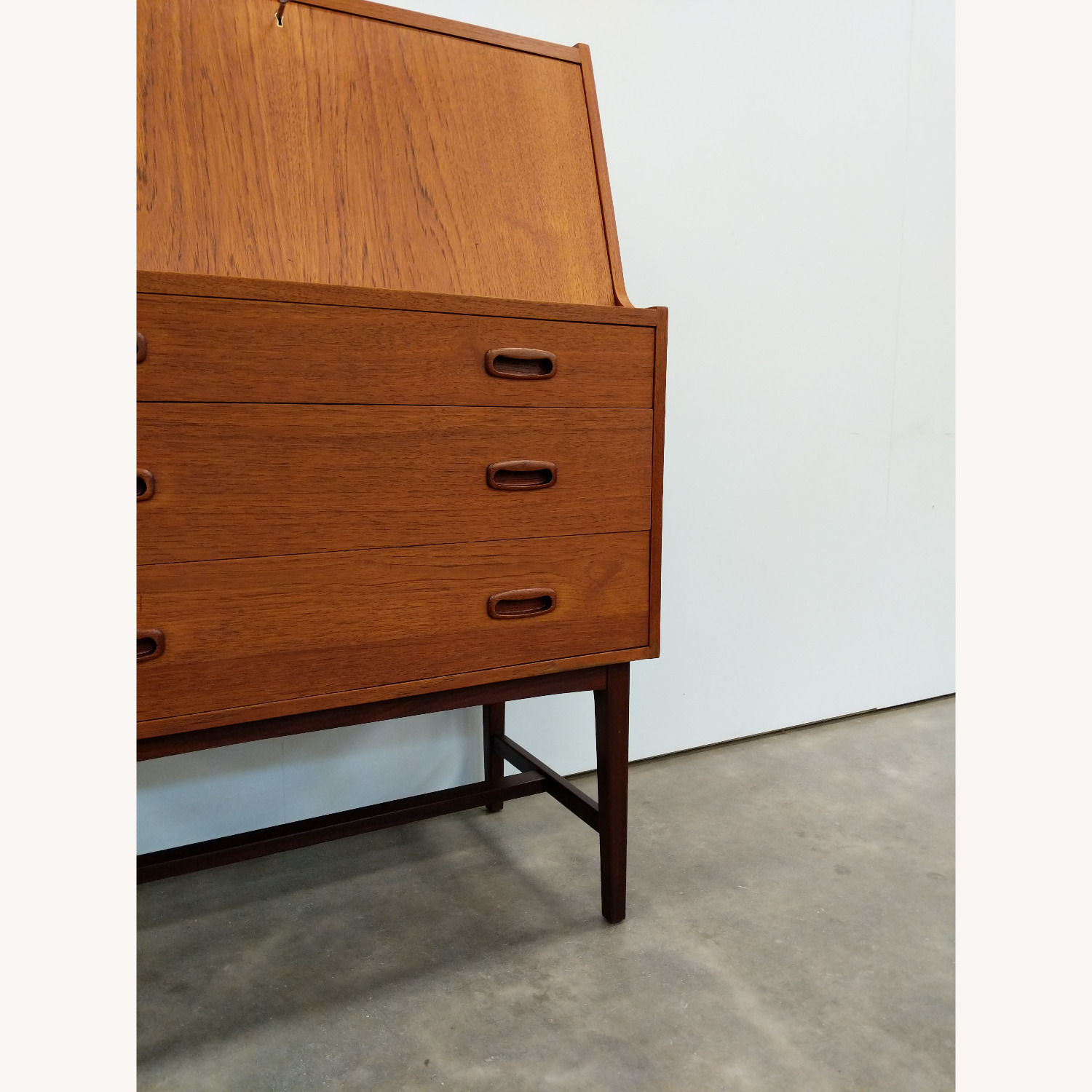 Vintage Mid Century Modern Teak Secretary Desk - image-7