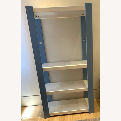 Used Duc Duc Austin Blue & White Bookshelf for sale on AptDeco