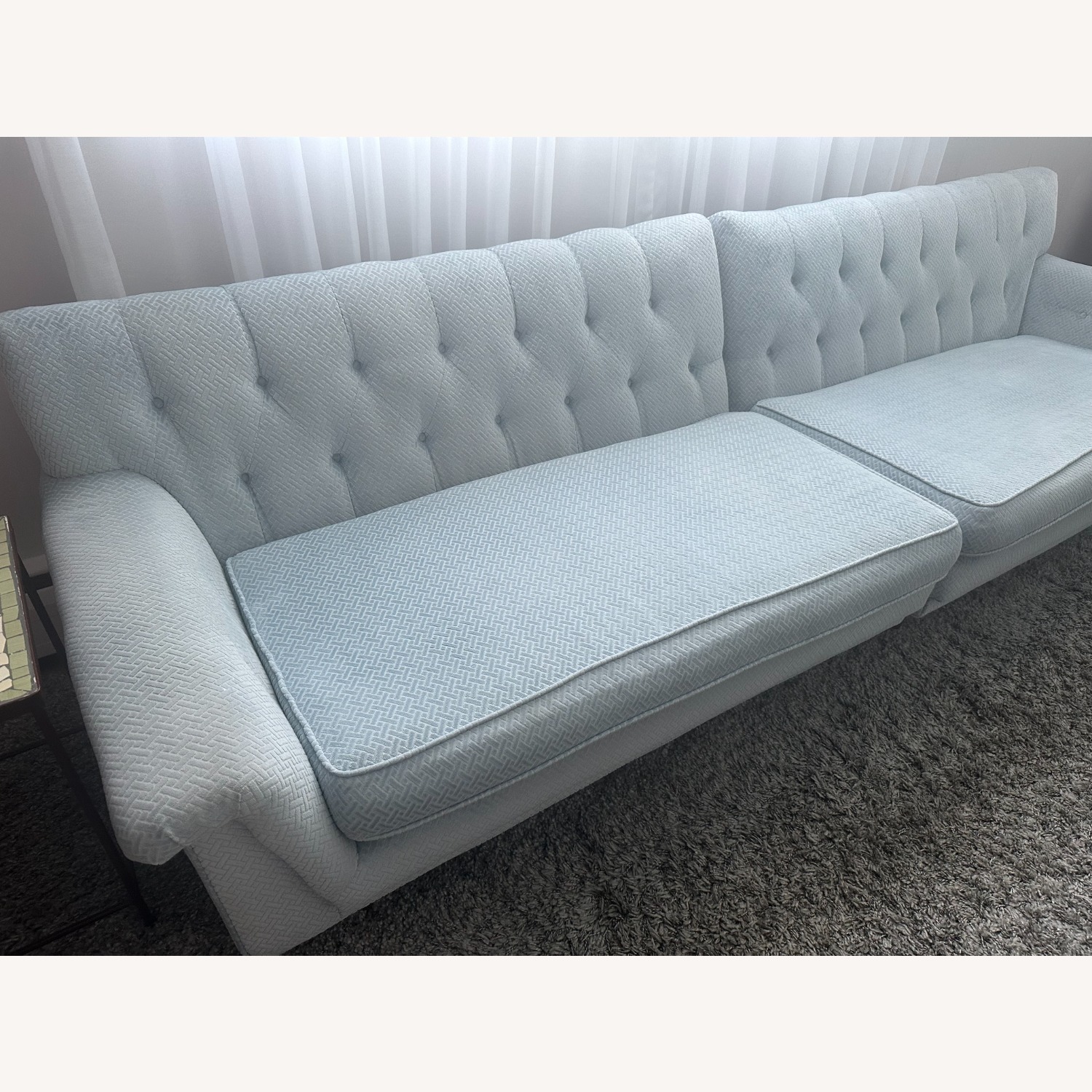 Vintage/Antique Finds Blue 2 Piece Sectional - image-2