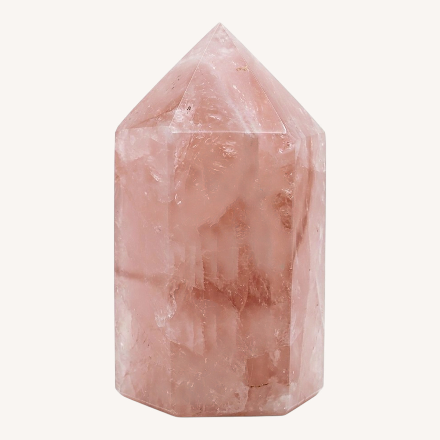 Rose Quartz Crystal Tower - image-0