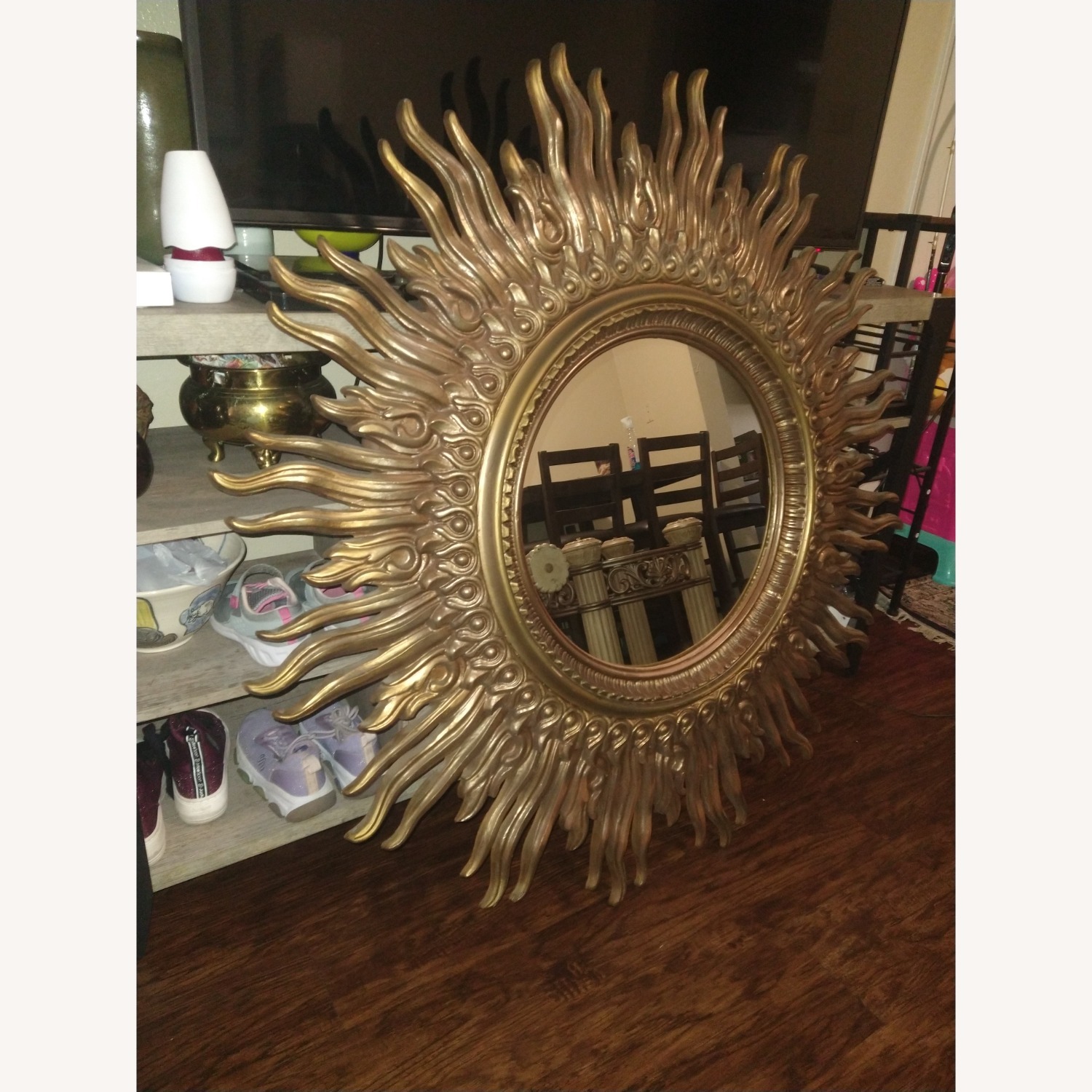 Gold Plastic Wall Mirror - image-2