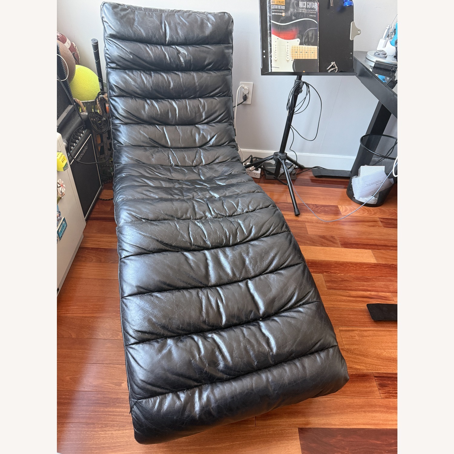 Restoration Hardware Oviedo Leather Chaise - image-2