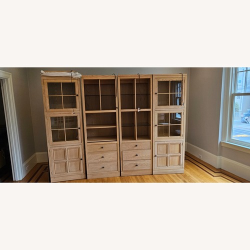 Used Drexel Studio Natural Wood Wall Unit for sale on AptDeco