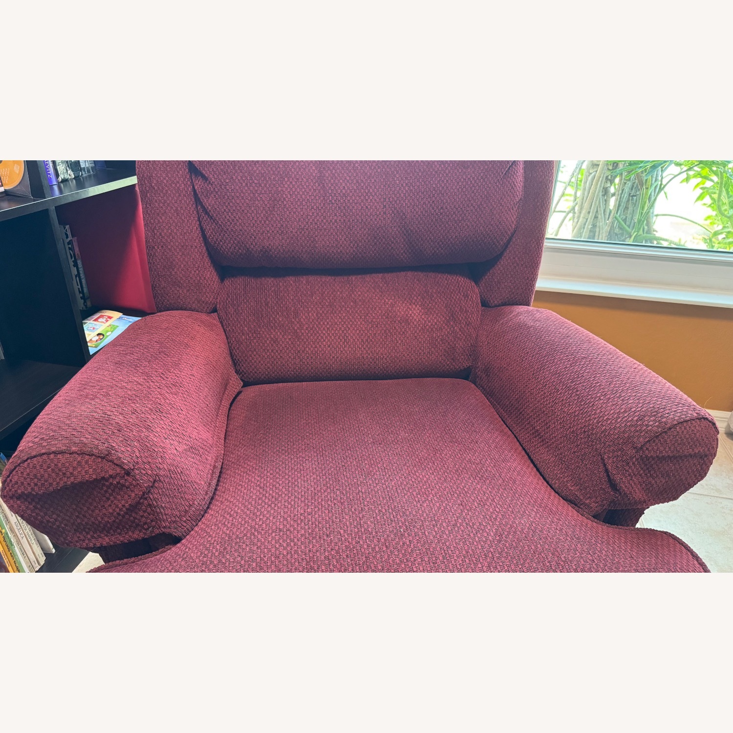 Smith Brothers Of Berne Inc Red Fabric Recliner - image-4
