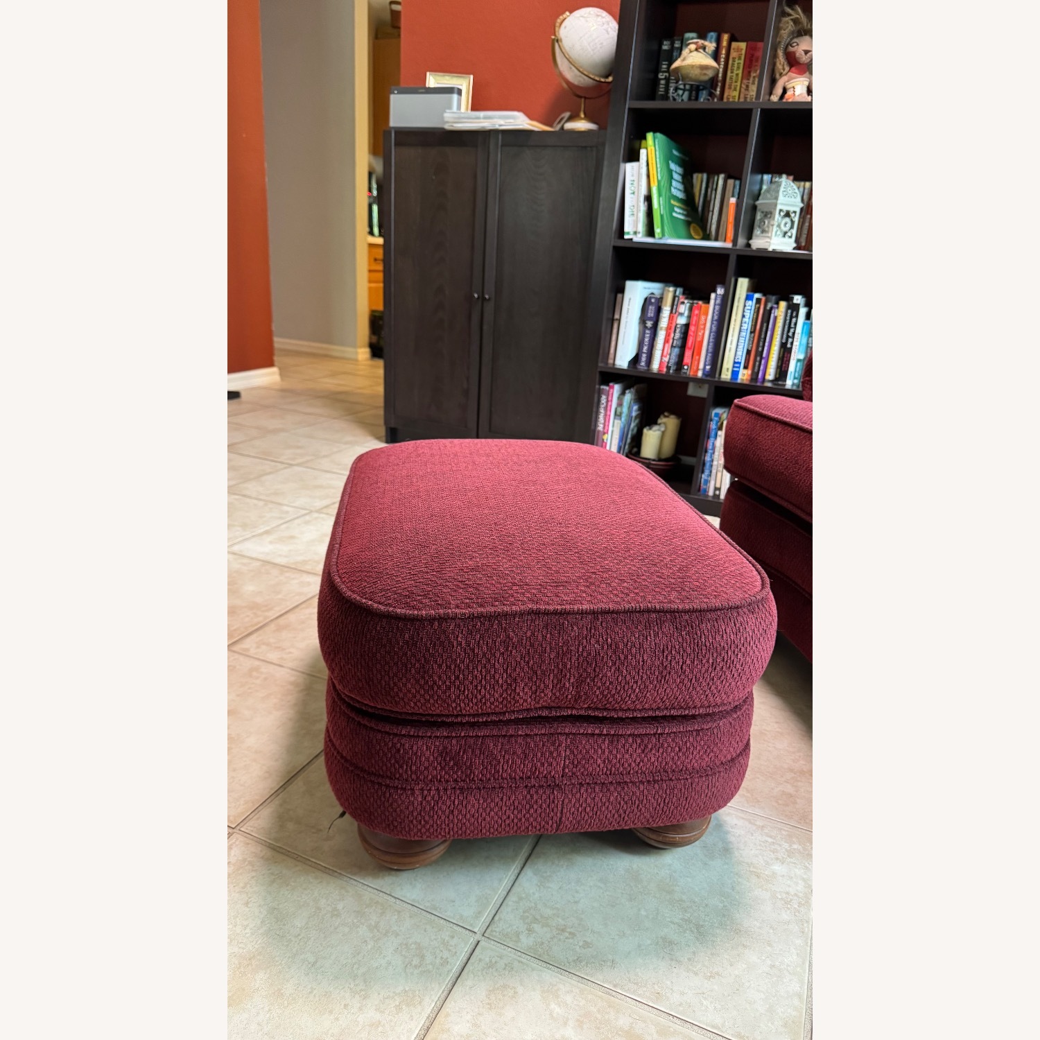 Smith Brothers Of Berne Inc Red Fabric Recliner - image-6