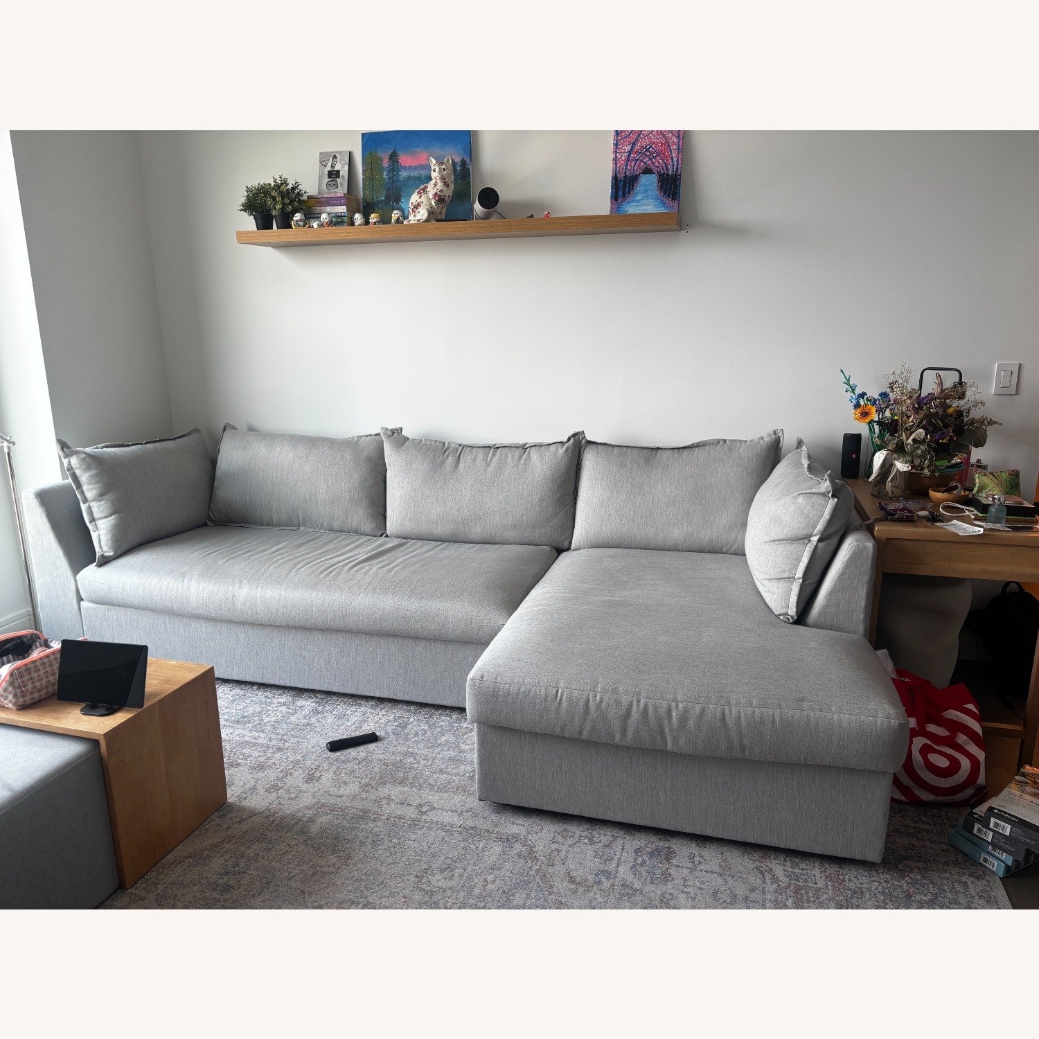 Joybird Wilder Light Gray Fabric Sleeper Sofa - image-3