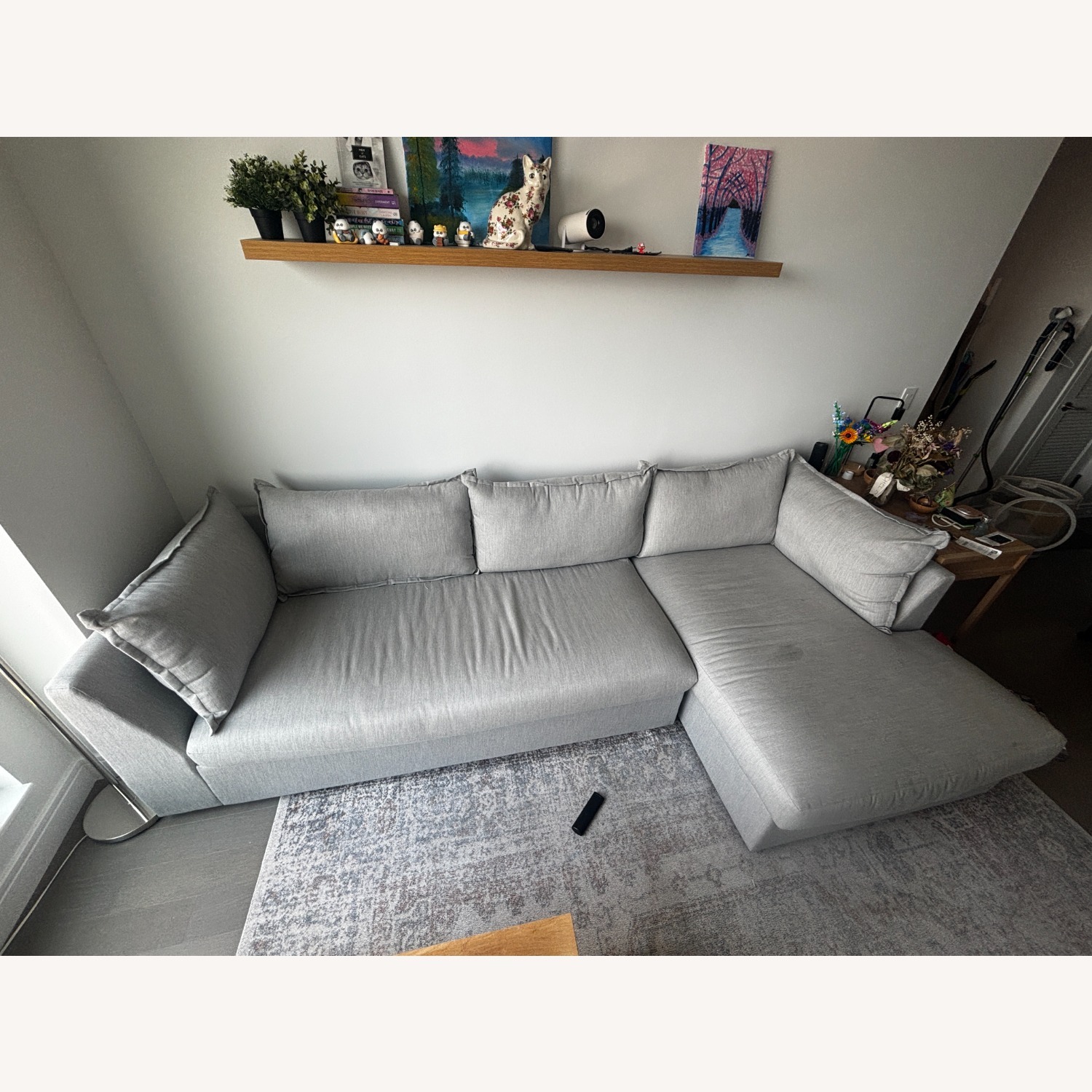 Joybird Wilder Light Gray Fabric Sleeper Sofa - image-2