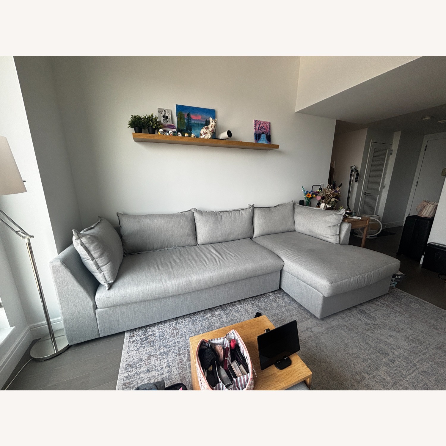 Joybird Wilder Light Gray Fabric Sleeper Sofa - image-1