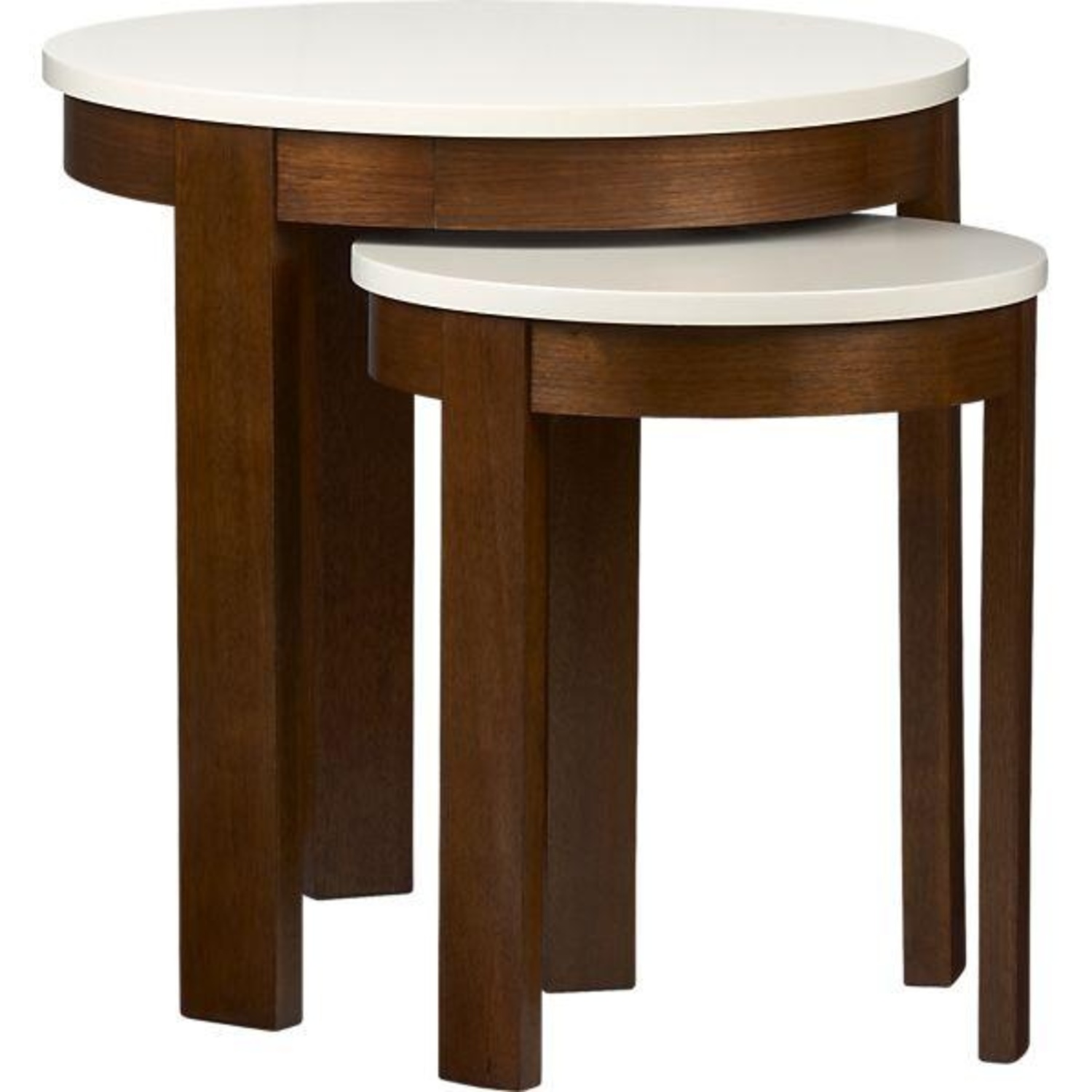 Crate & Barrel White Wood Side Table - image-9