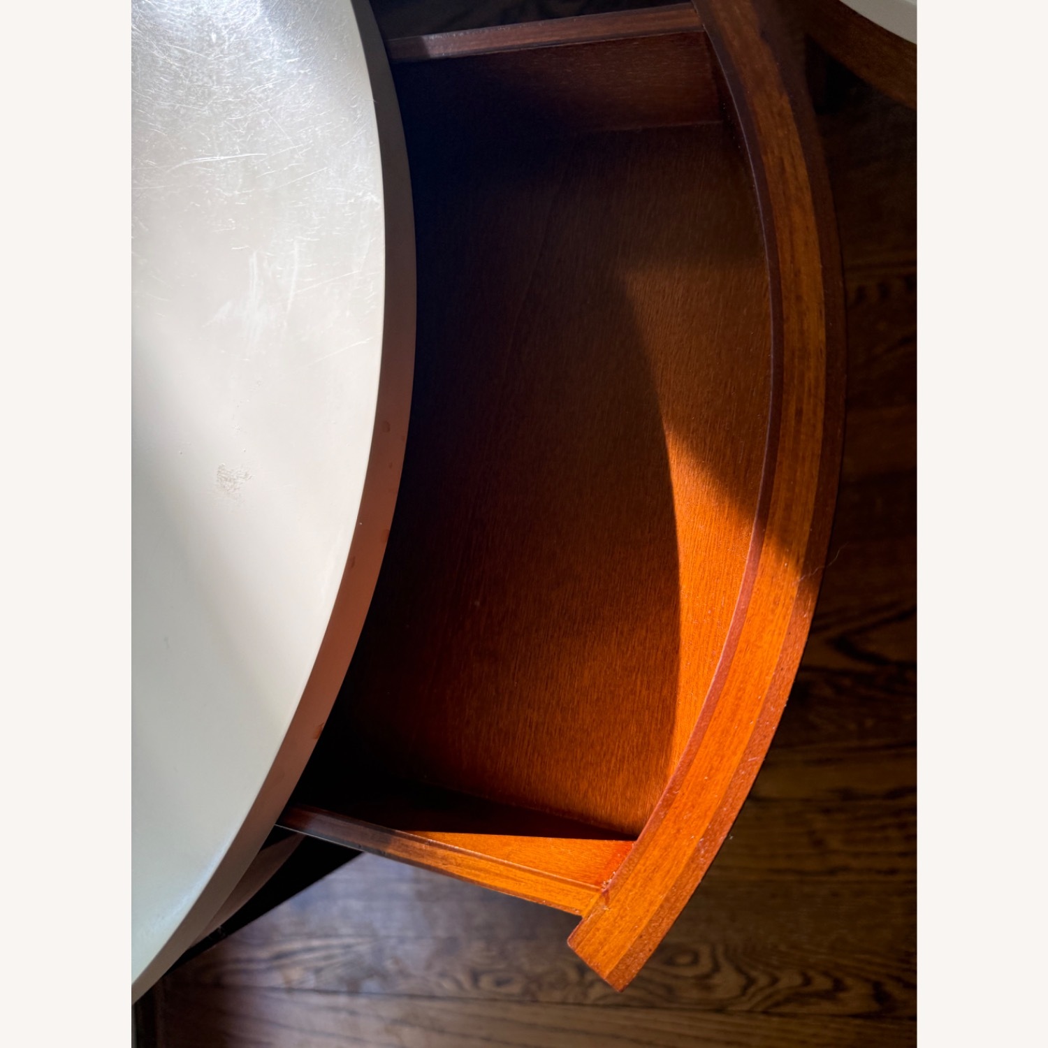 Crate & Barrel White Wood Side Table - image-7