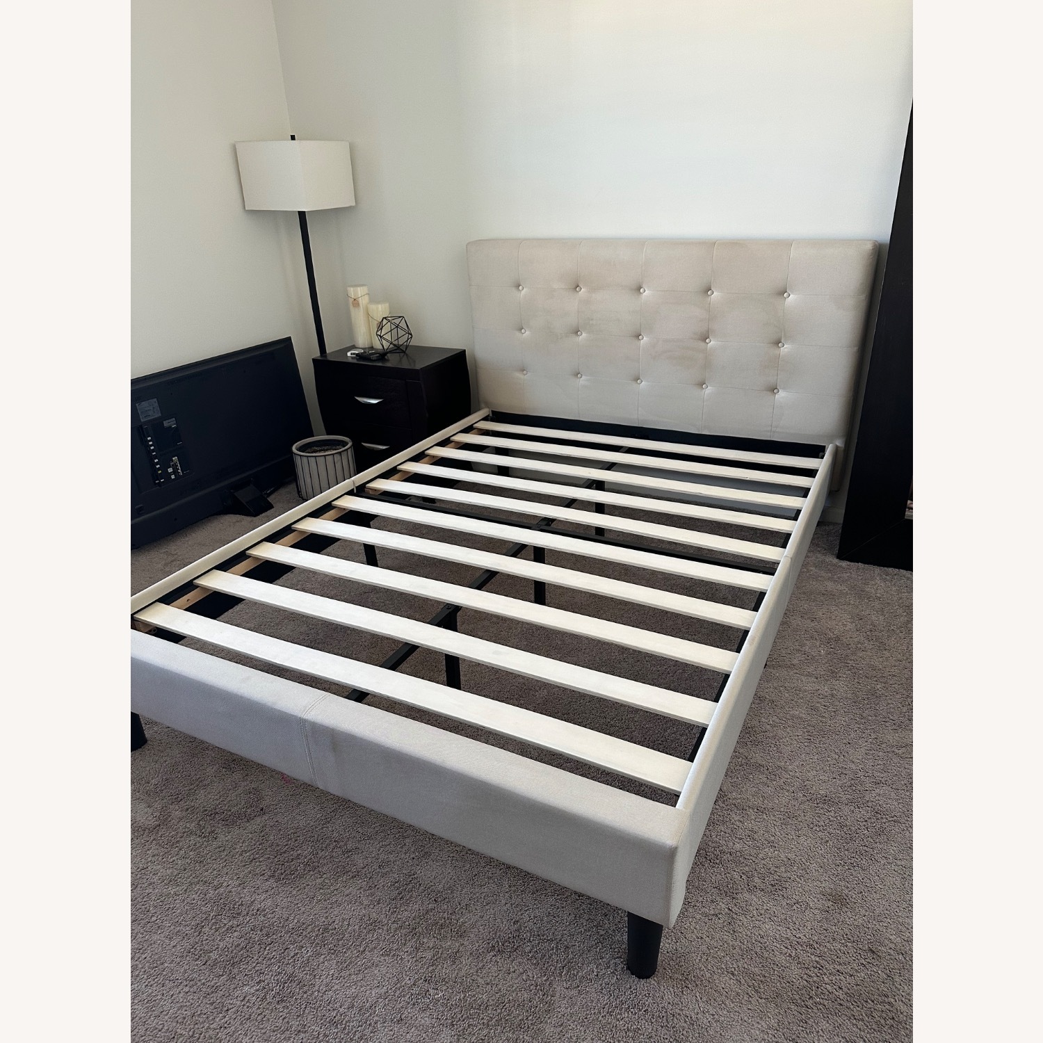 Zinus Tufted Upholstered Platform Bed Frame - image-1