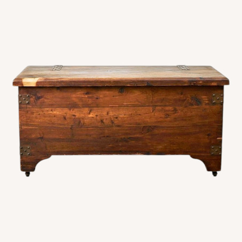 Used Vintage/Antique Dark Brown Wood Chest for sale on AptDeco
