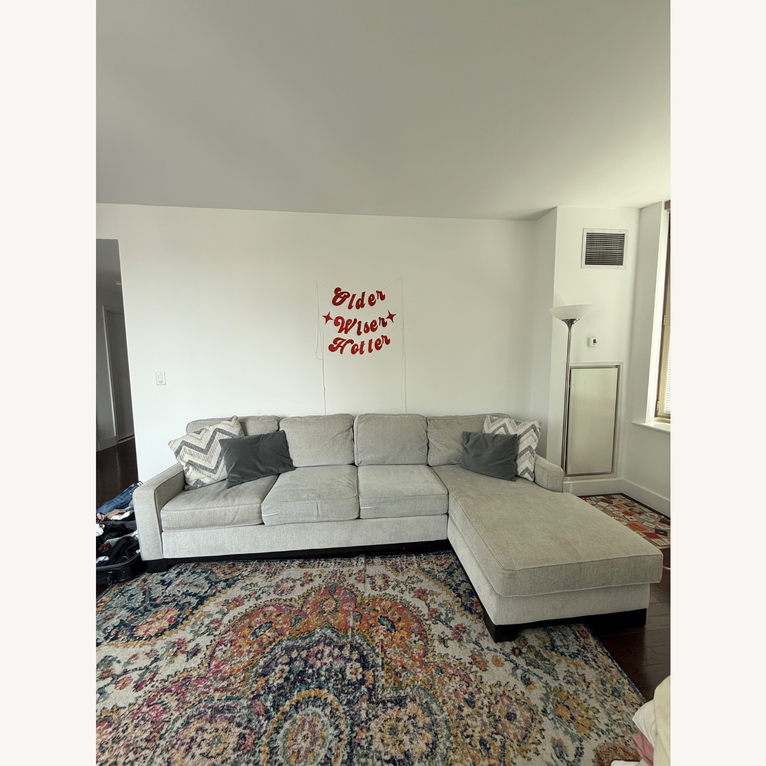 Raymour & Flanigan Light Gray Fabric Sleeper Sofa - image-2