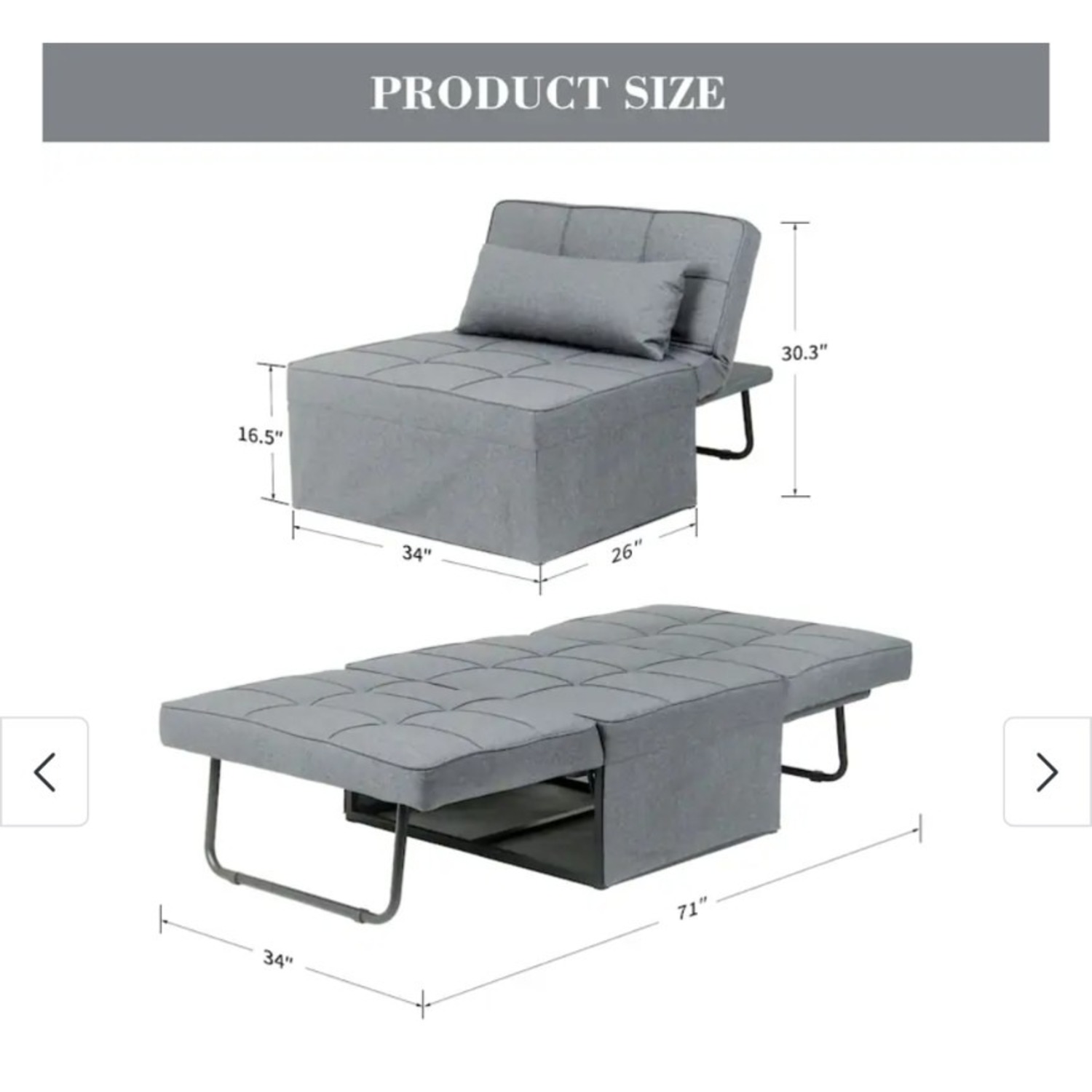 Amazon Versatile 4-in-1 Convertible Ottoman Bed - image-7