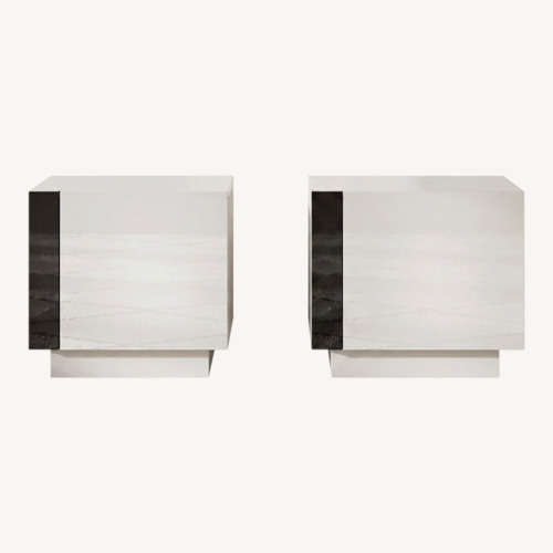 Used Wade Logan White Wood Nightstand for sale on AptDeco