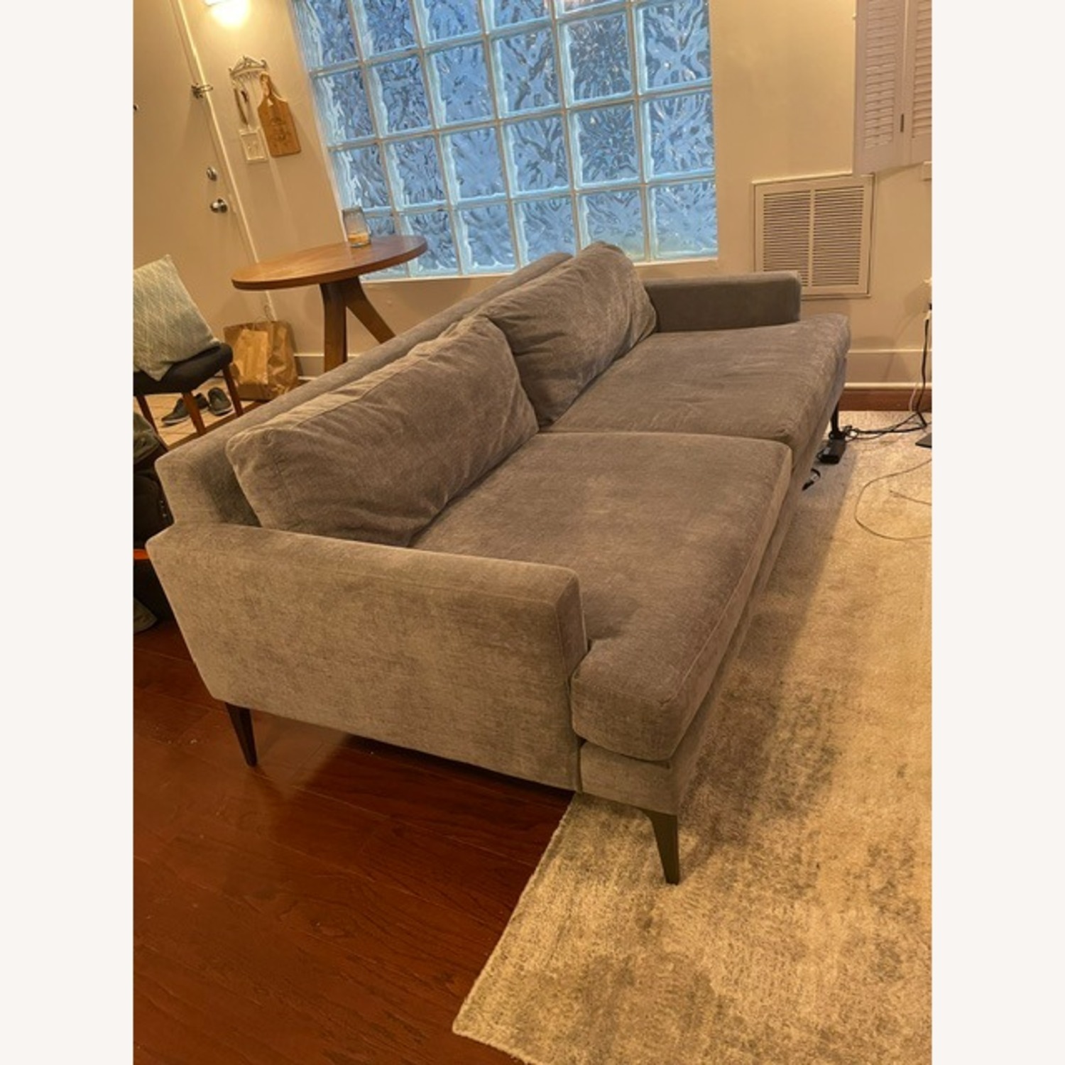 West Elm Light Gray Fabric 2 Seater Sofa - image-1