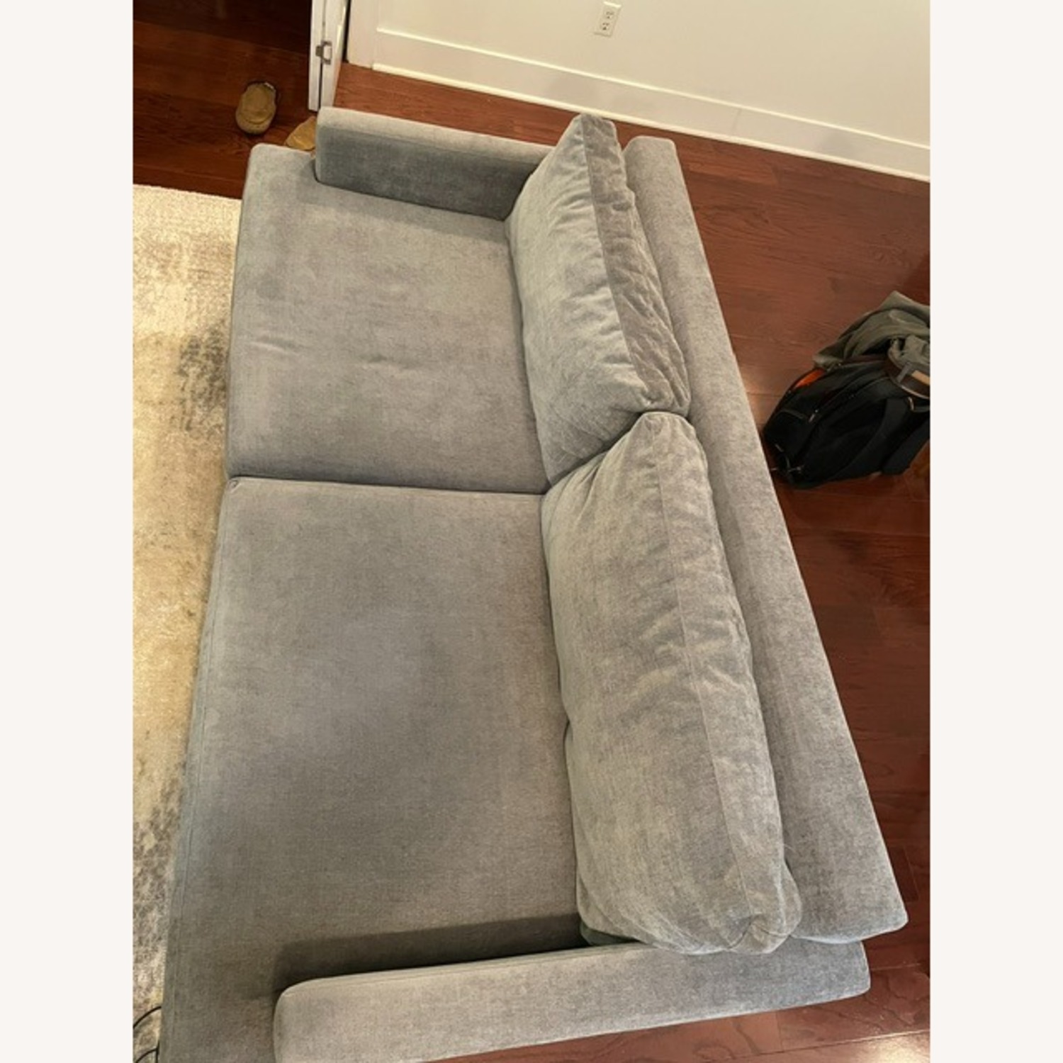 West Elm Light Gray Fabric 2 Seater Sofa - image-3
