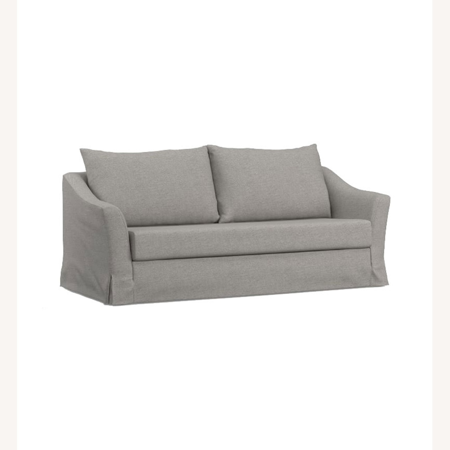Pottery Barn Grey Sleeper Sofa - image-4