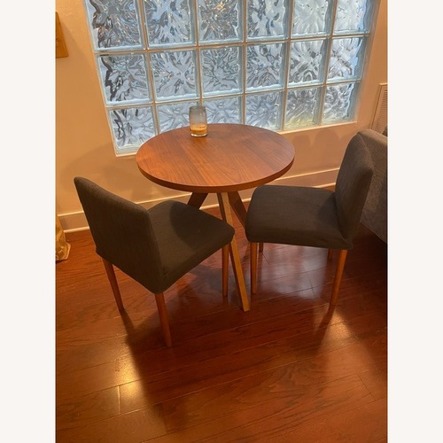 Used West Elm Tripod Table and Upholstered Chairs for sale on AptDeco
