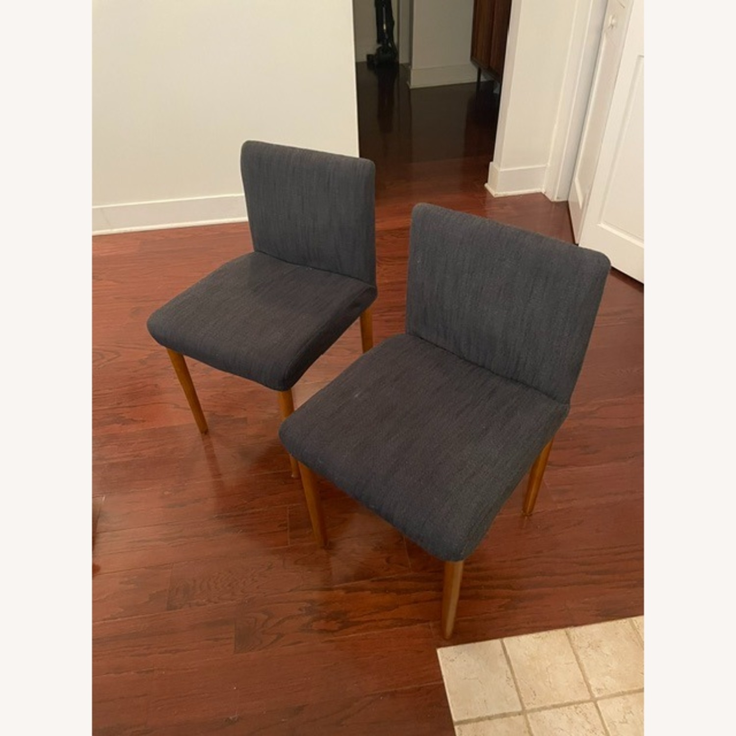 West Elm Tripod Table and Upholstered Chairs - image-4