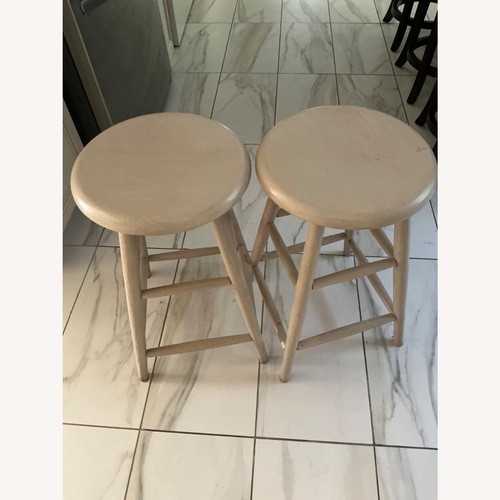 Used Home Goods 2 Solid Wood Counter Stool for sale on AptDeco