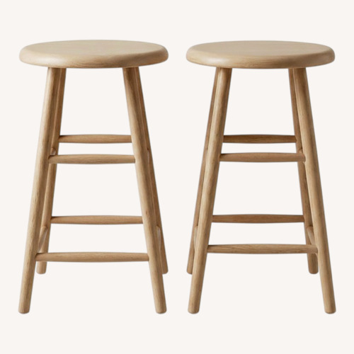 Used Home Goods 2 Solid Wood Counter Stool for sale on AptDeco