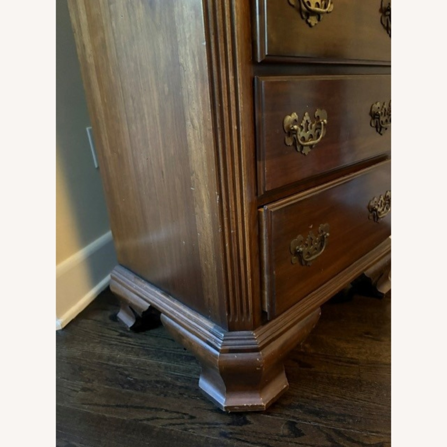 Ethan Allen Dark Brown Wood Armoire - image-14