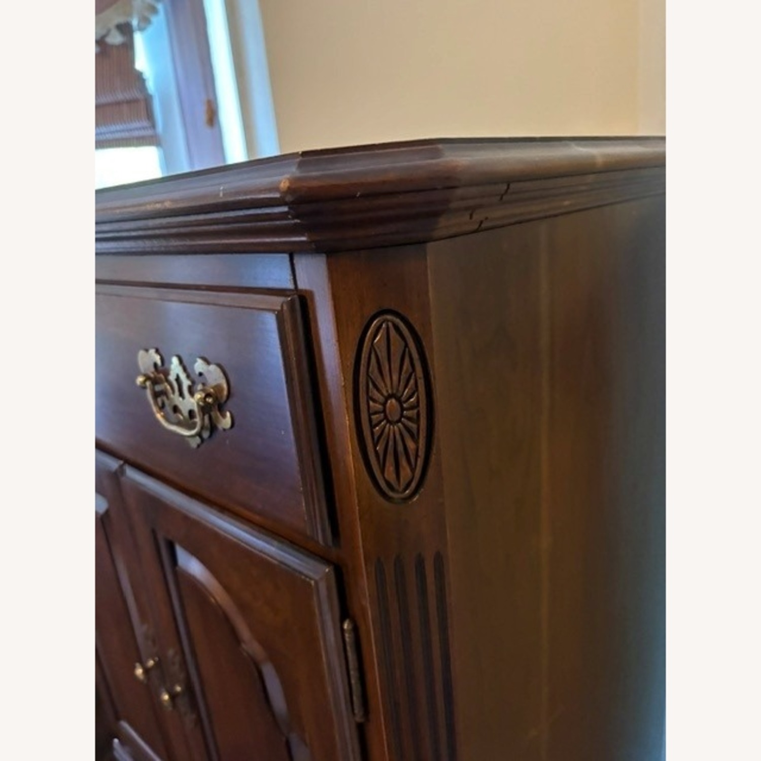 Ethan Allen Dark Brown Wood Armoire - image-13