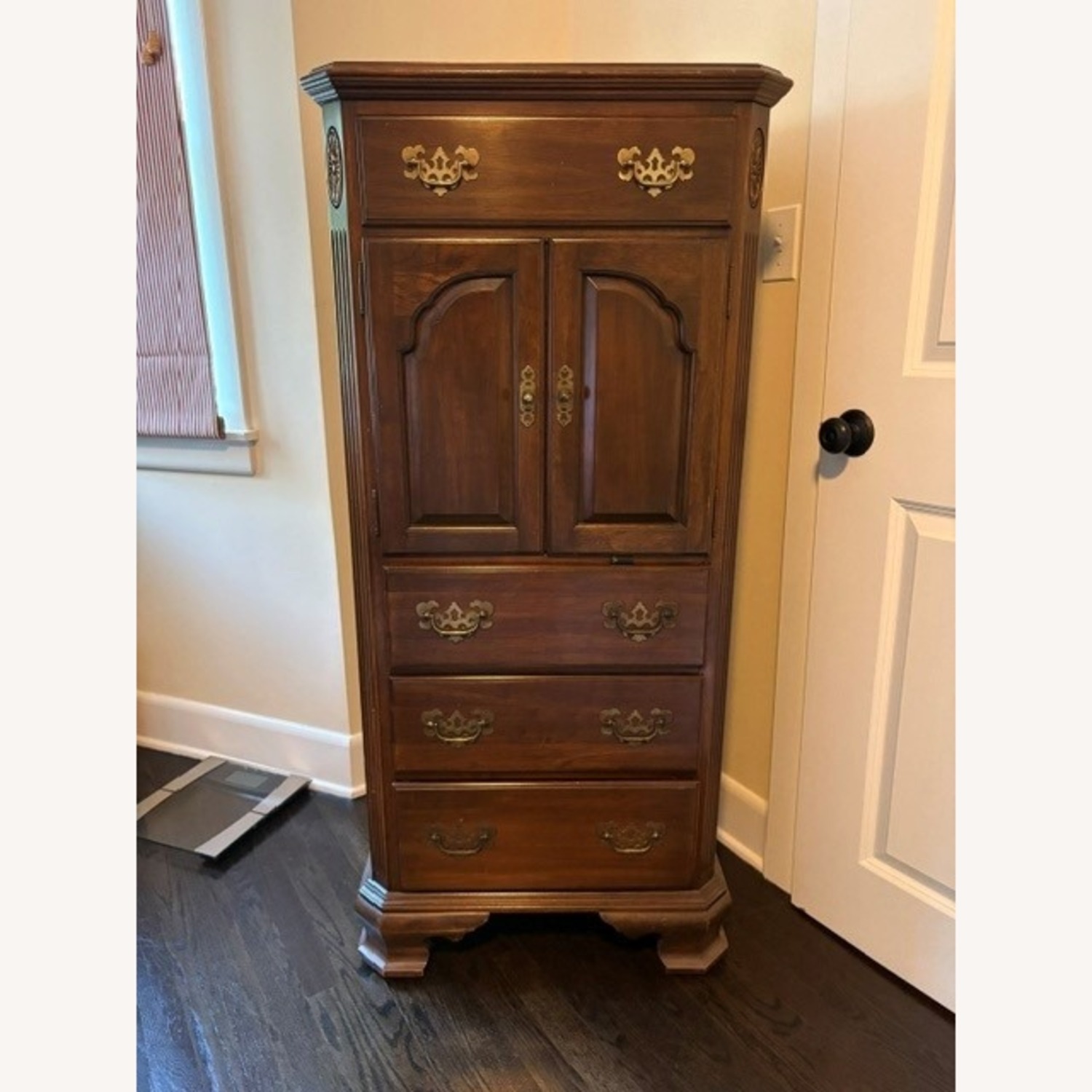 Ethan Allen Dark Brown Wood Armoire - image-1