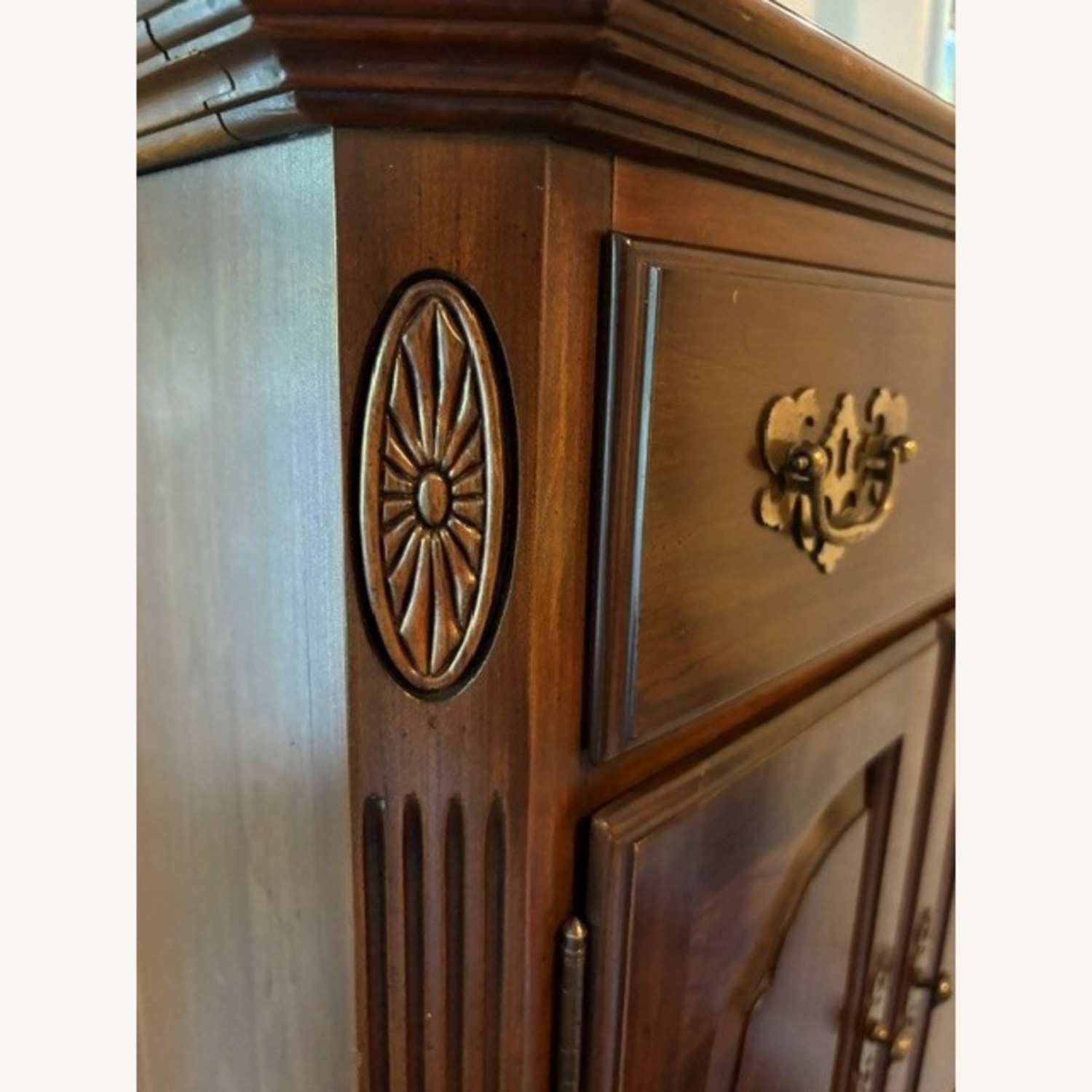 Ethan Allen Dark Brown Wood Armoire - image-15