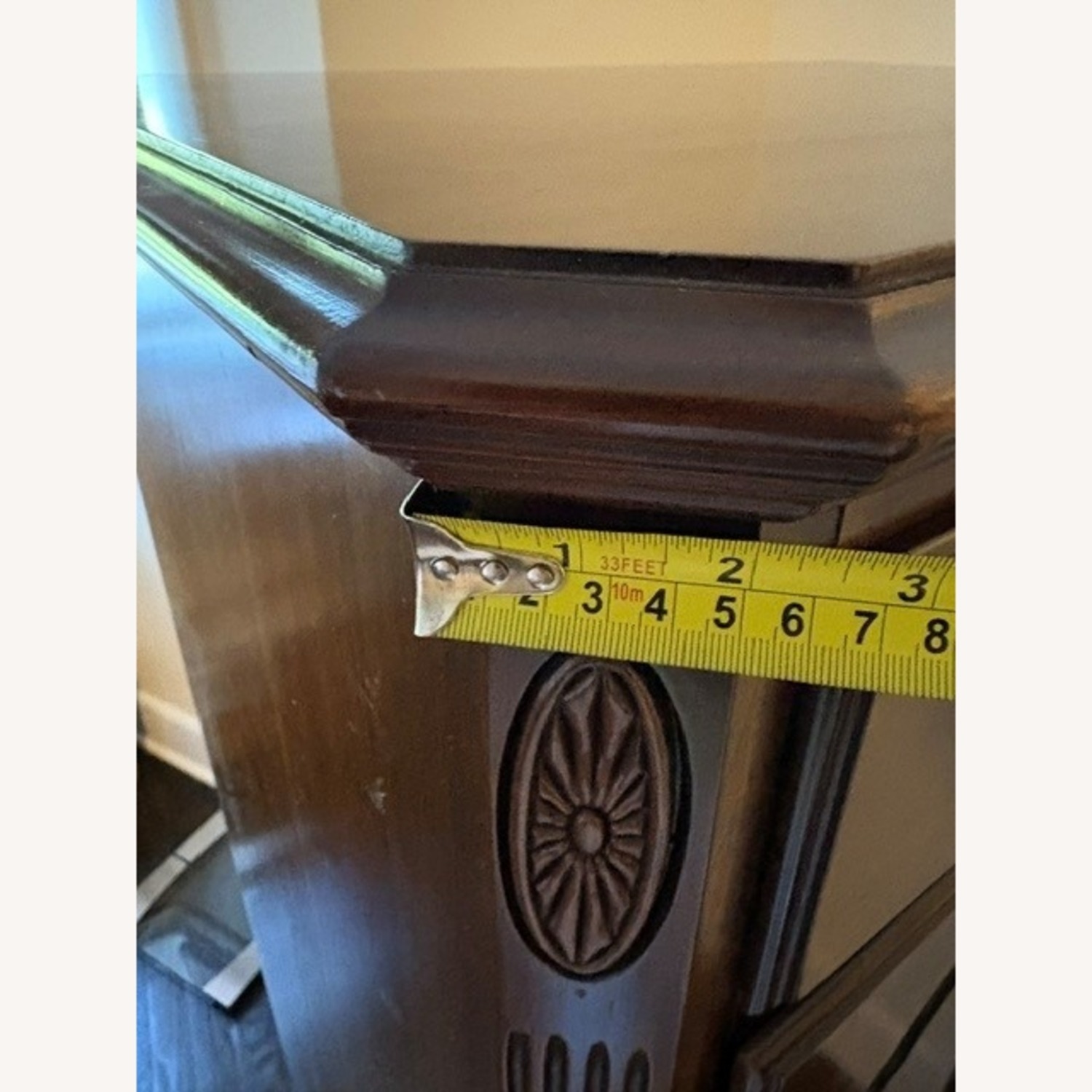 Ethan Allen Dark Brown Wood Armoire - image-9