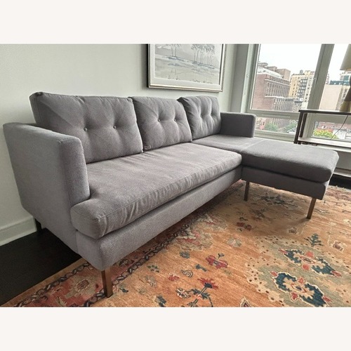 Used West Elm Jackson Light Gray Fabric 3+ Piece Sectional for sale on AptDeco