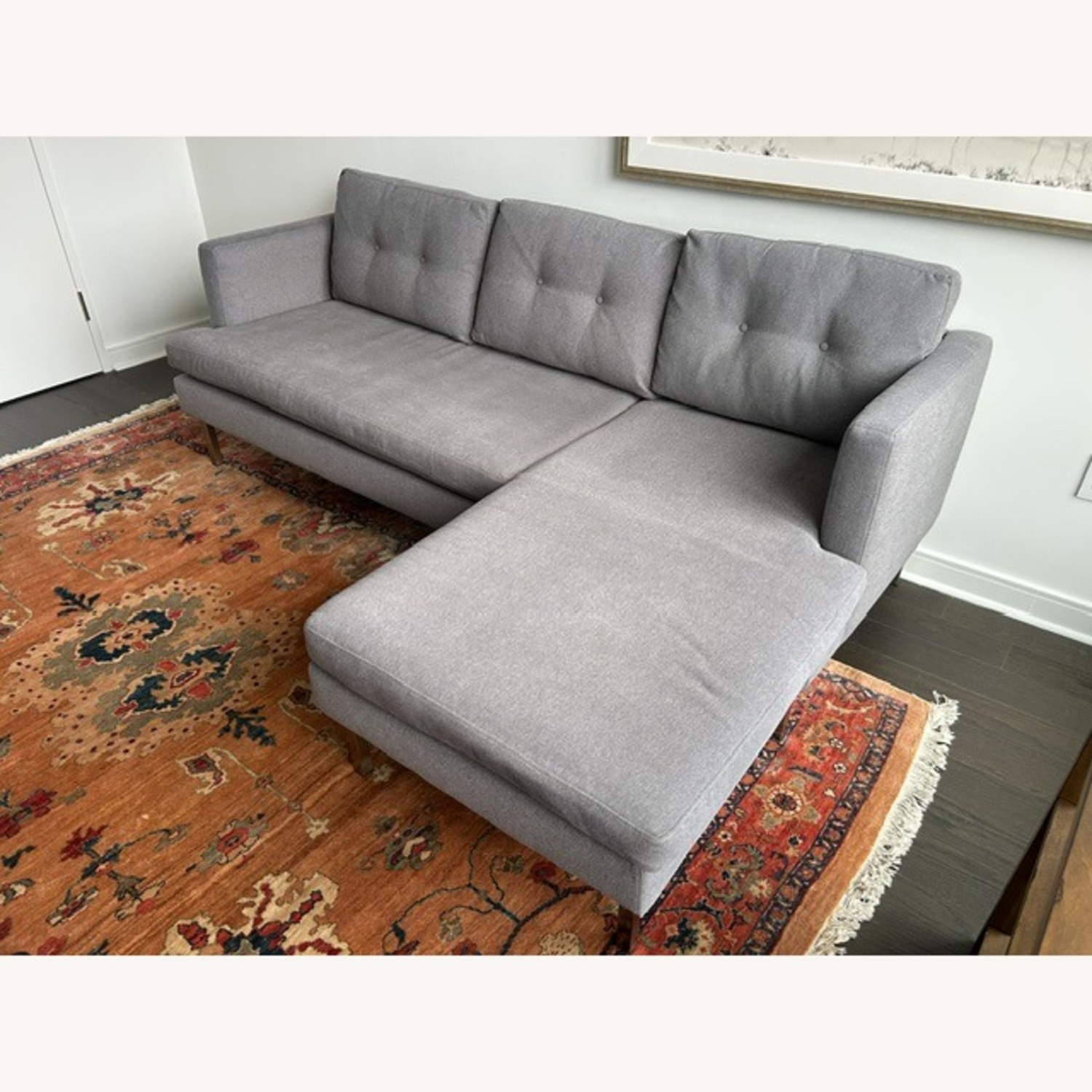 West Elm Jackson Light Gray Fabric 3+ Piece Sectional - image-2