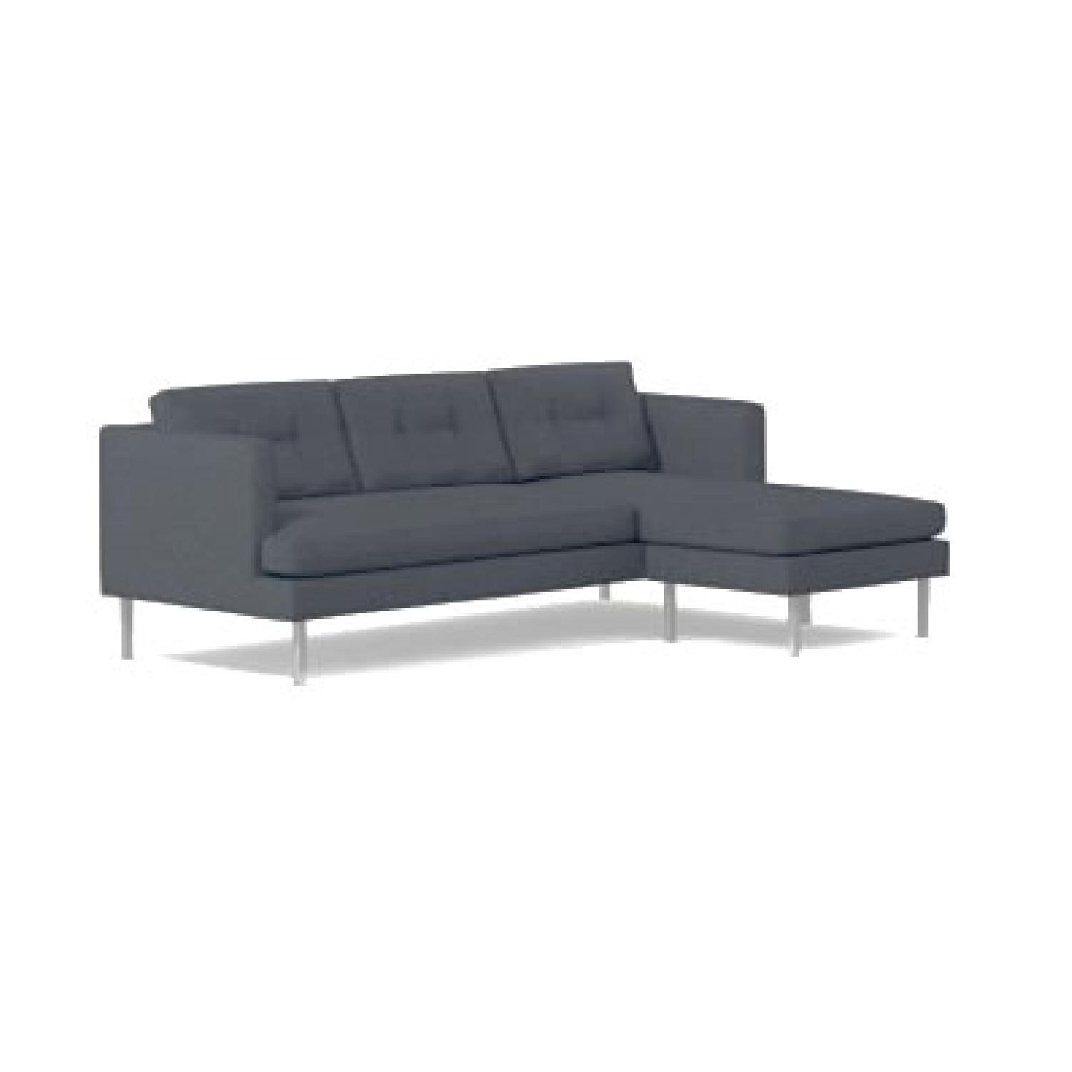 West Elm Jackson Light Gray Fabric 3+ Piece Sectional - image-4