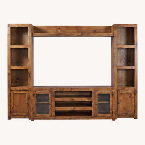 Used Dark Brown Wood Wall Unit for sale on AptDeco