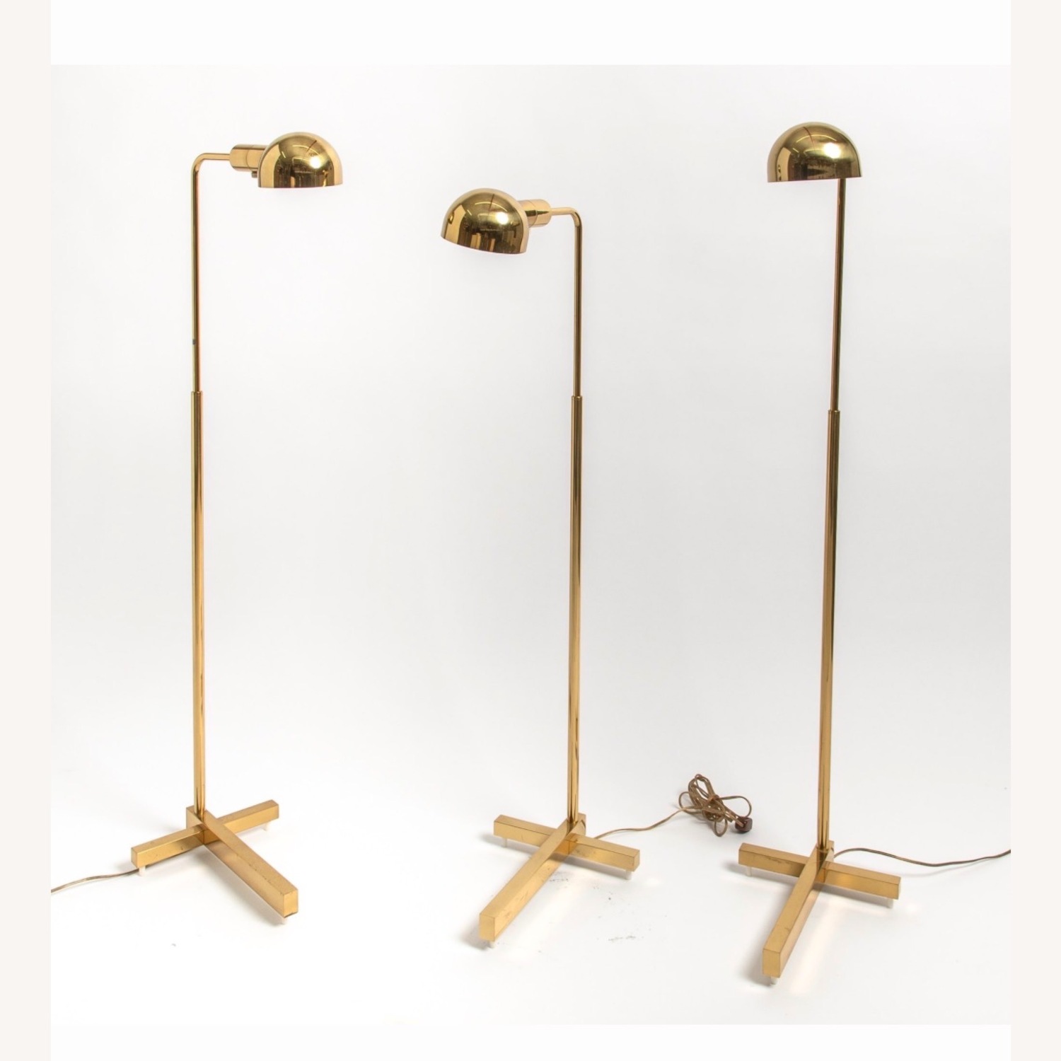 Vintage/Antique Brass Floor Lamp - image-2