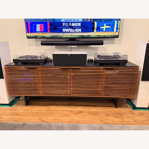 Used BDI Corridor 8179 Media Console Natural Walnut for sale on AptDeco