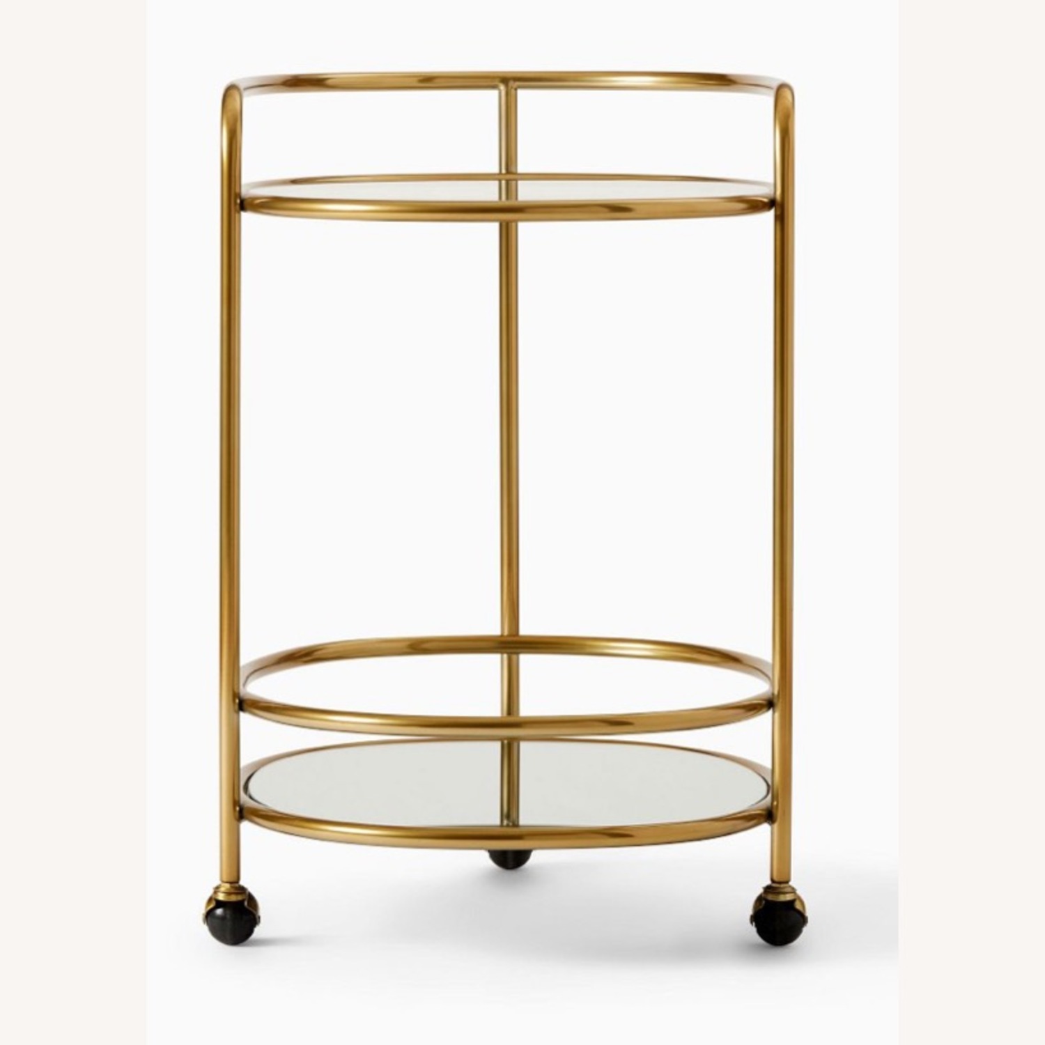 West Elm Gold Glass Bar Cart - image-3