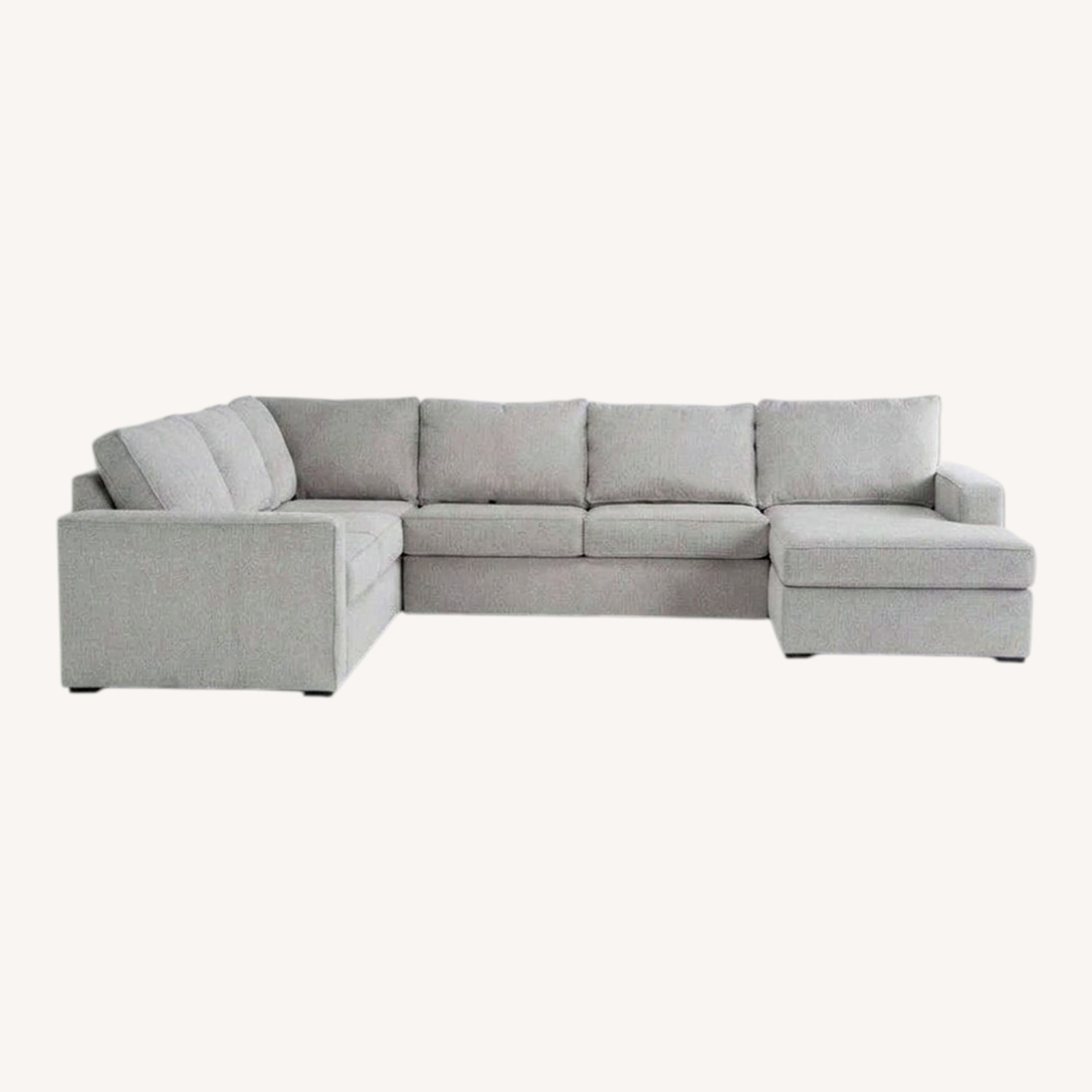 Living Spaces Alder Light Gray 3+ Piece Sectional - image-0