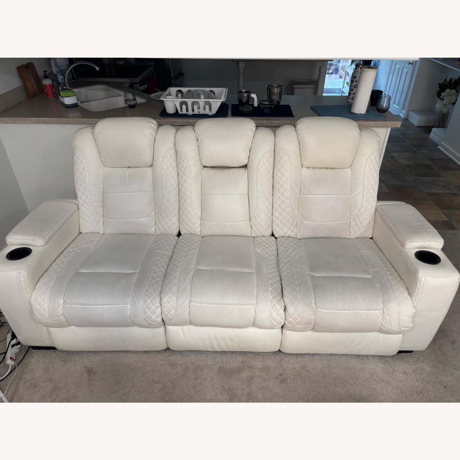 Ashley Furniture Party Time Dual Power Reclining Sofa - image-3