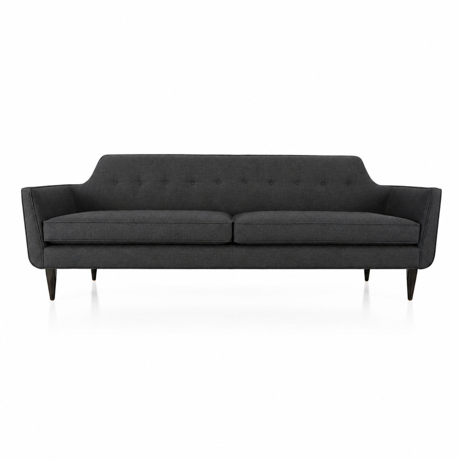 Crate & Barrel Gia Dark Gray Fabric 2 Seater Sofa - image-4