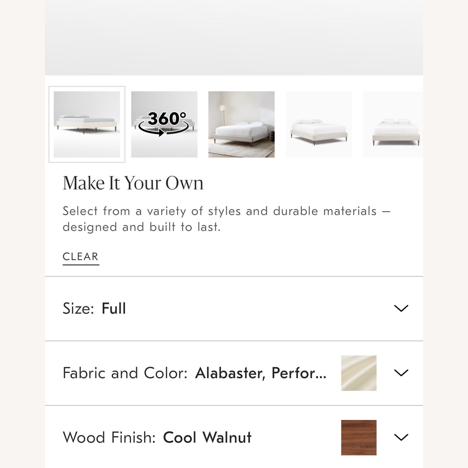 West Elm Full Bed - image-2
