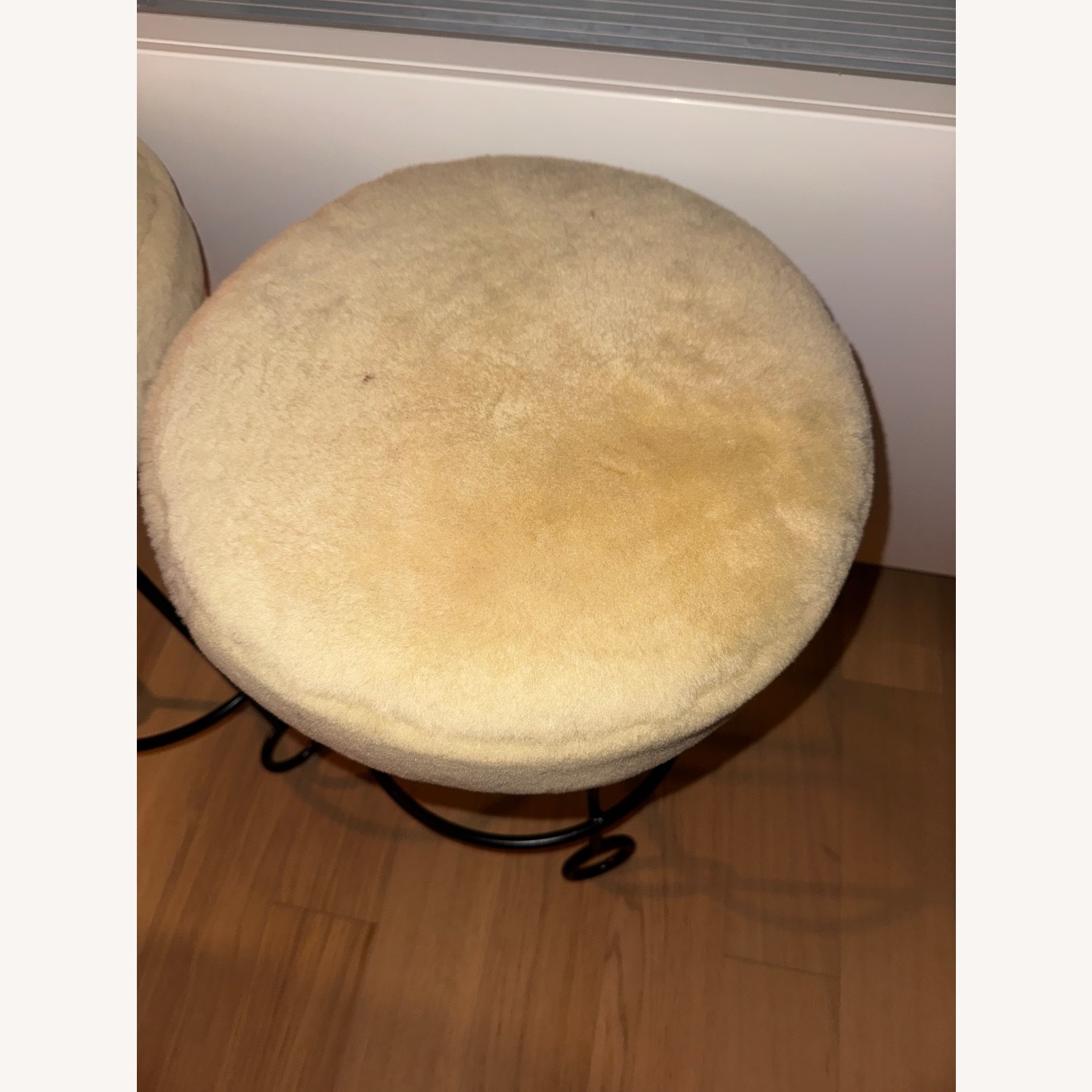 Jean Royère Style Shearling Yo Yo Stools - image-6