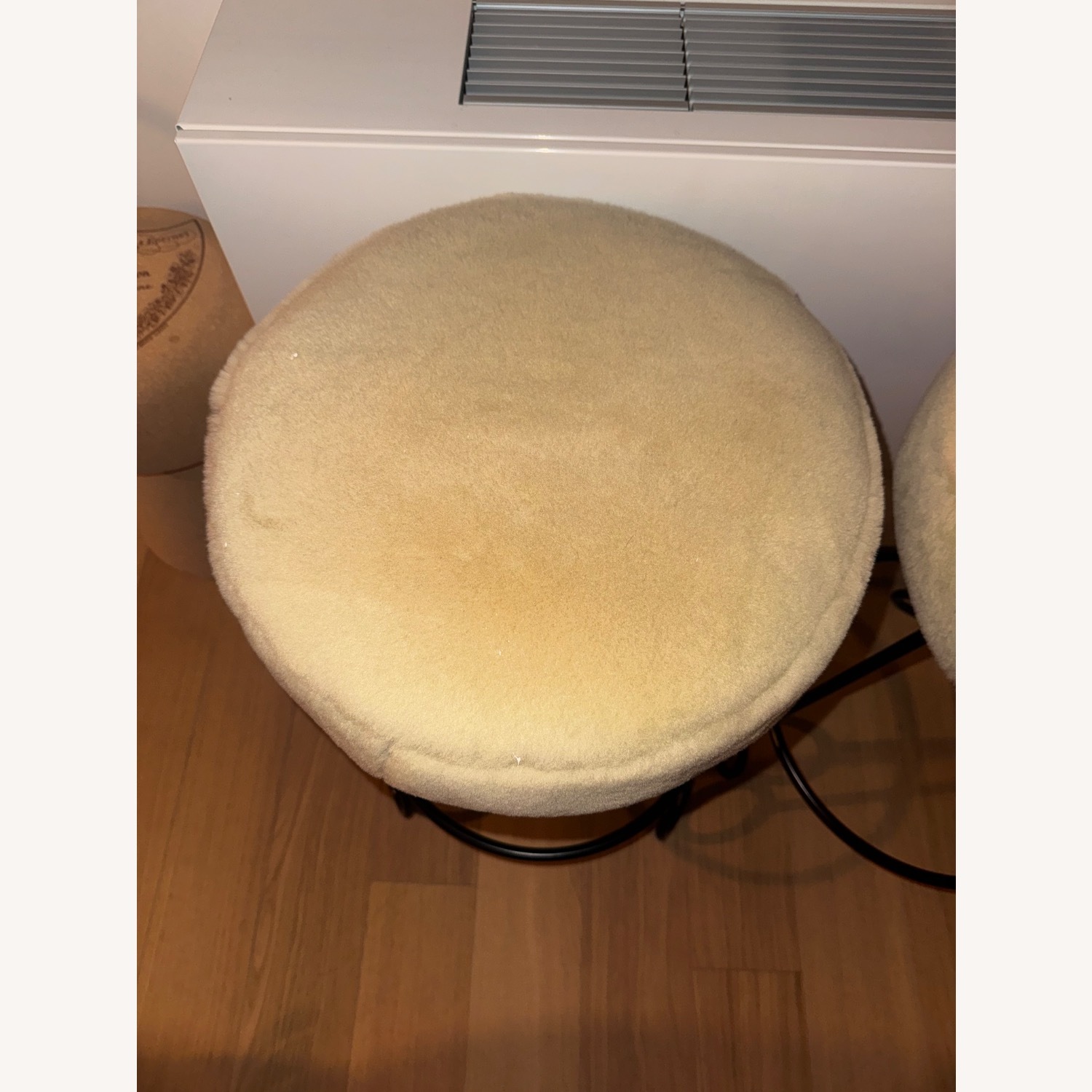 Jean Royère Style Shearling Yo Yo Stools - image-5