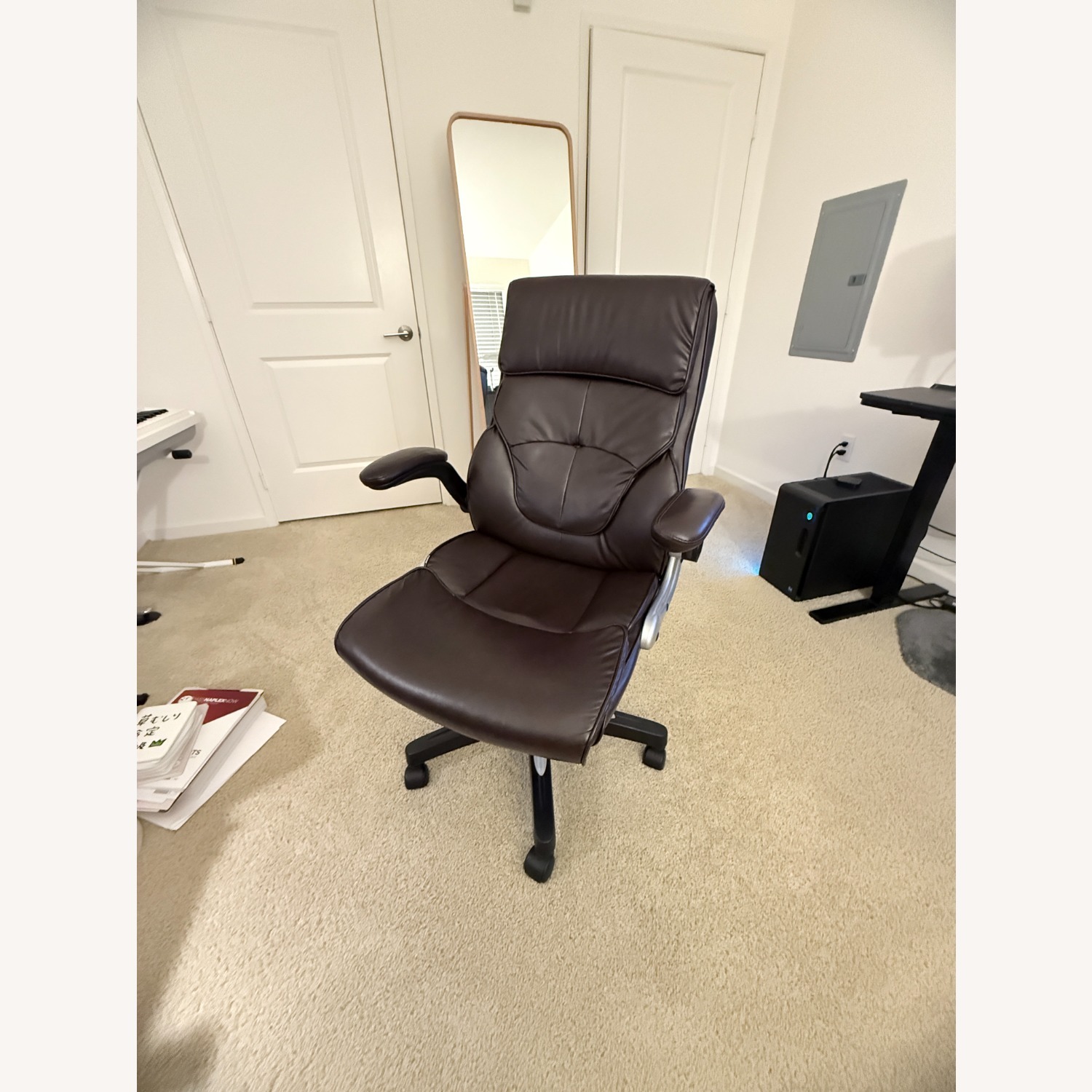 Amazon Dark Brown Leather Office Chair - image-2