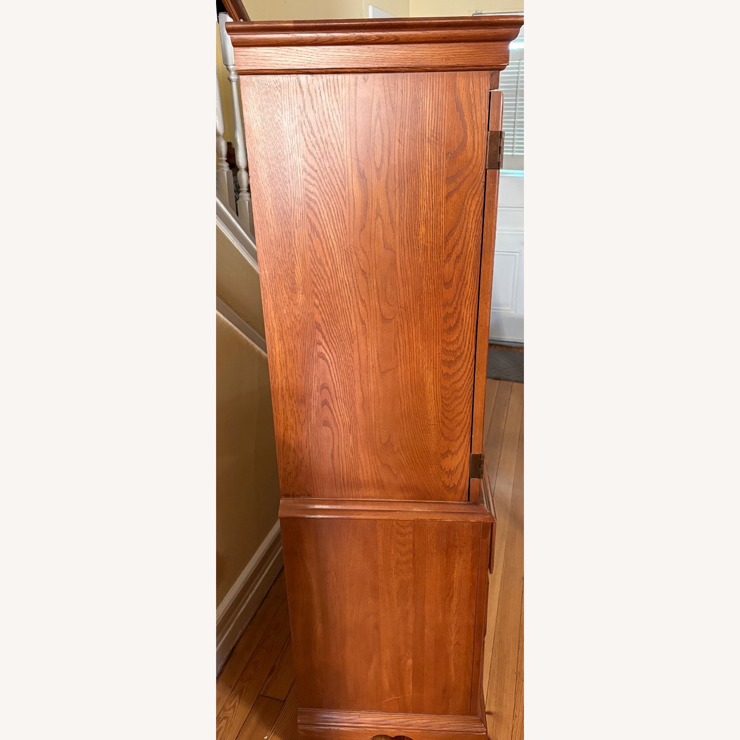 Vintage Dark Brown Wood Armoire - image-2