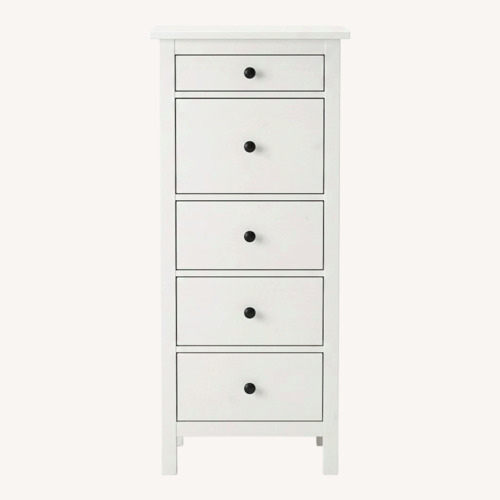 Used IKEA 5-Drawer White Wood Dresser for sale on AptDeco